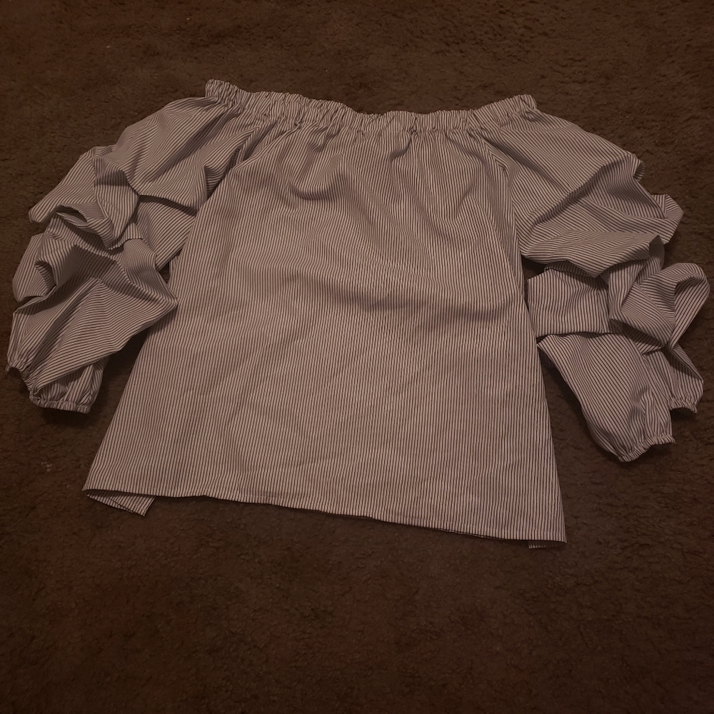 Ruffled Sleeve Shirt